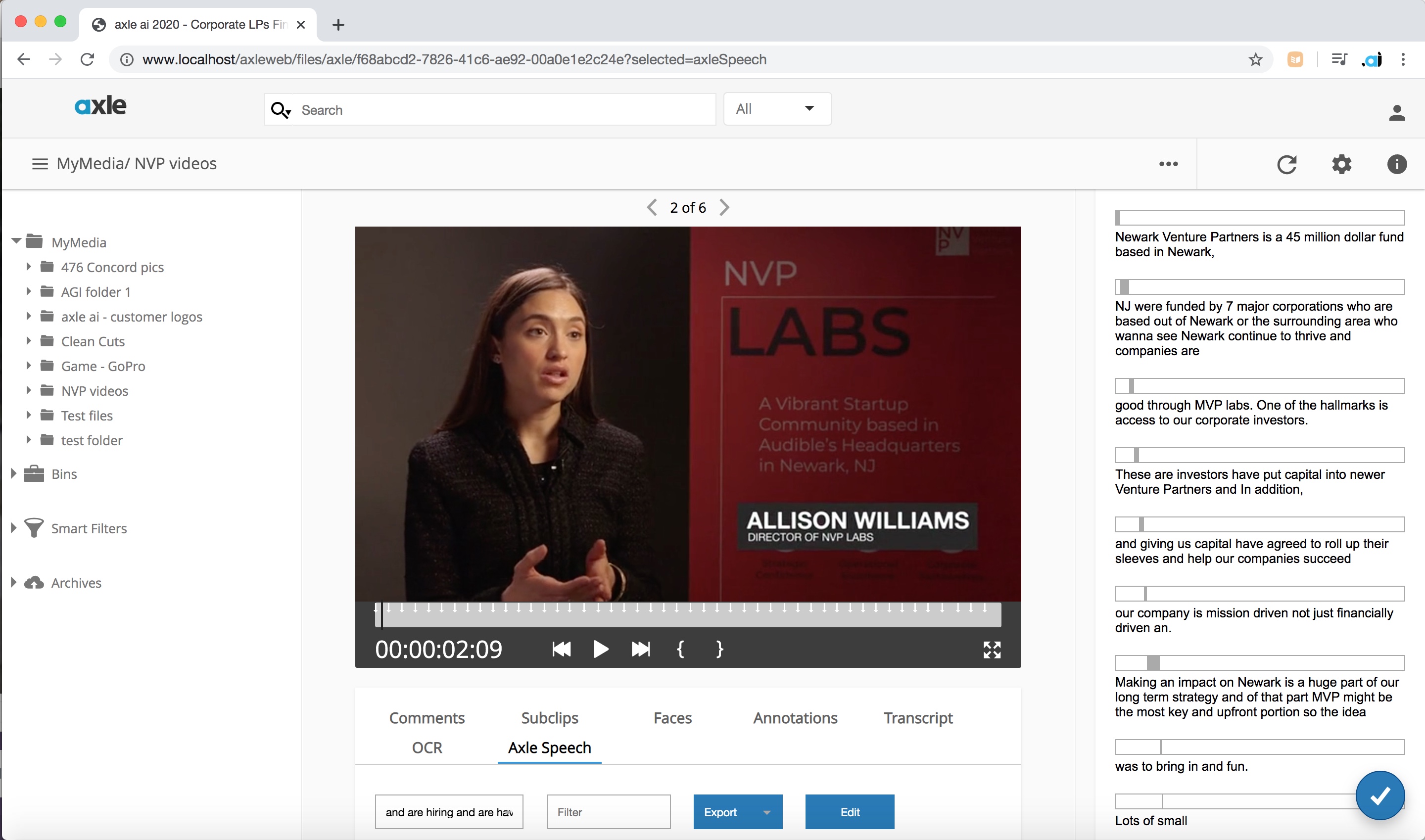 Axle AI 2020 New Product Makes Remote Video Work, Transcription And