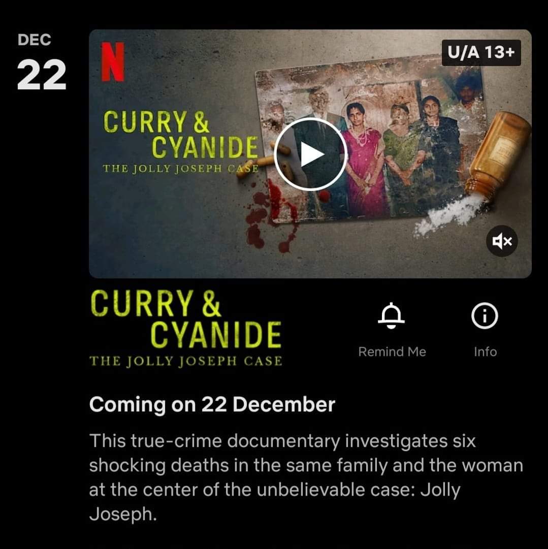 CURRY & CYANIDE THE JOLLY JOSEPH CASE (Trailer) Netflix
