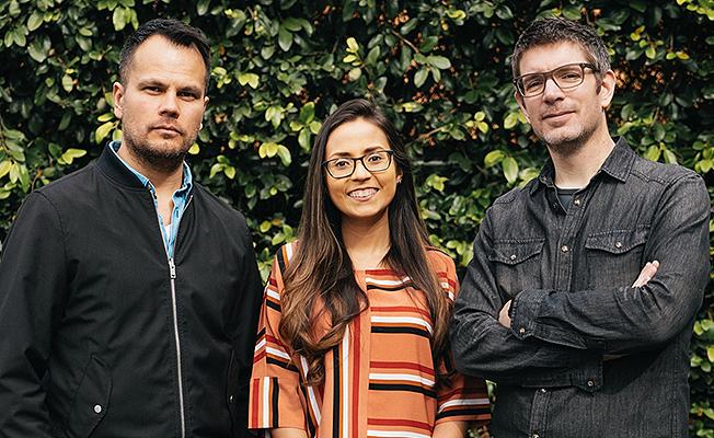 Antenna Creative Co-Founders are (Left to Right): Jarik van Sluijs, Alexandra Hancock, and Lucas Christman