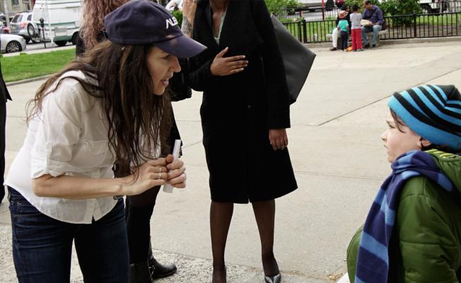 On Set - Director Romina Schwedler, Actor Dominick Coniglio