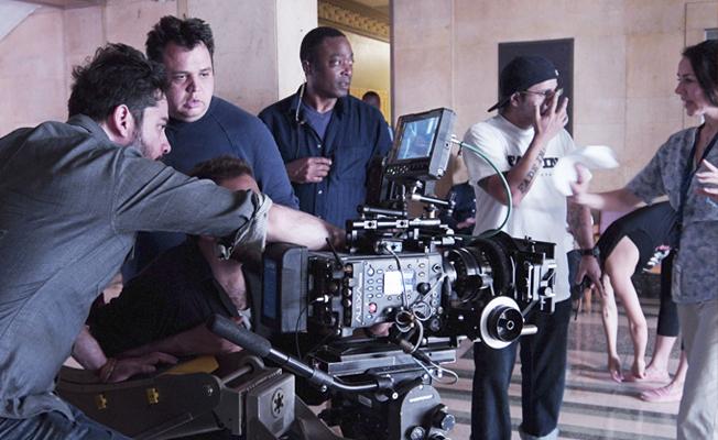 On Set - Cinematographer Alain J. Carmona, DIT Steve Peralta, Additional 1st AD Jeffrey Horne, Second Second Assistant Director Arnold Pitre, Director Romina Schwedler