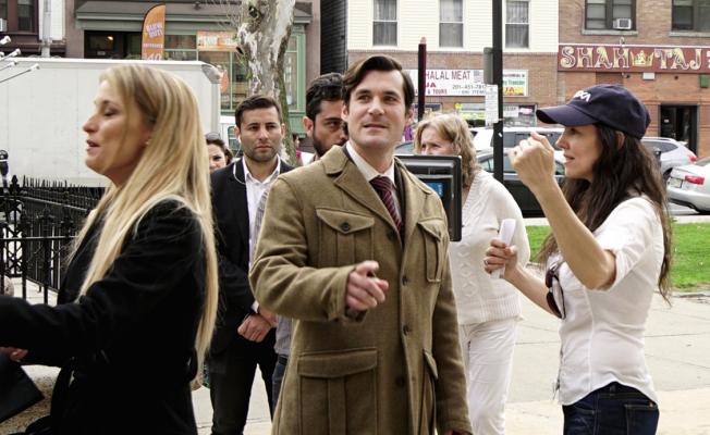On Set - Actors Sadie Katz and Sean Maher, Director Romina Schwedler