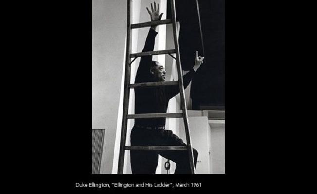 A featured photograph from another master of portraiture, the late Leigh Weiner, shows Duke Ellington from a 1961 recording session at Columbia Records.