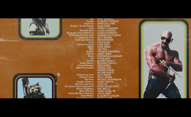 Guardians of the Galaxy Vol. 2 end crawl image courtesy of Sarofsky.