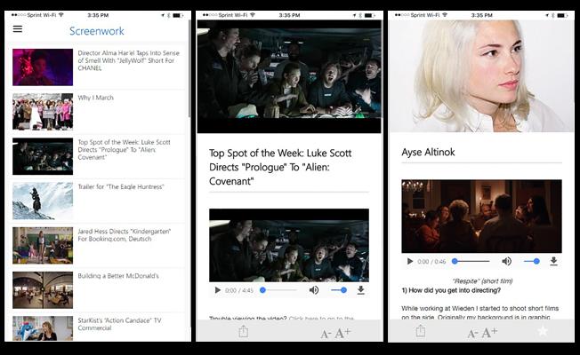 Watch all latest and recent Screenwork posted to SHOOTonline including credits lists