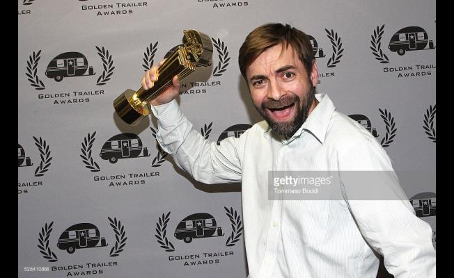 Winner of the Golden Trailer Award for Best Opening Weekend Joshua Dunn attends the 17th Annual Golden Trailer Awards held at Saban Theatre on May 4, 2016 in Beverly Hills, California.(photo Getty Images/Tommaso Boddi)