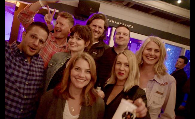 The SXKO team includes (l to r) Michael Yessian, Michael Bennett, LaRue Anderson, Vicki Russell, Andy Grush, Justin Corsbie, Katie Overcash and Allison Smith.