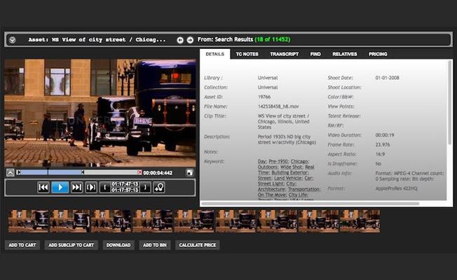 Creative professionals now have access to digital-format stock footage that includes clips from recent Universal releases and classic films. High-quality stock shots, meticulously catalogued for quick search and easy licensing, include categories such as scenics, aerials, city skylines, animals, military action, car run-bys, trains, jets and planes, explosions, and more.