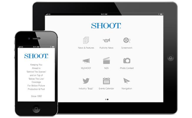 The SHOOTonline Moblie app keeps entertainment & commercials content producers ahead in “Behind The Scenes” and on Top of “Below The Line” Coverage of Production & Post coverage and more. Now available for for all other mobile devices.