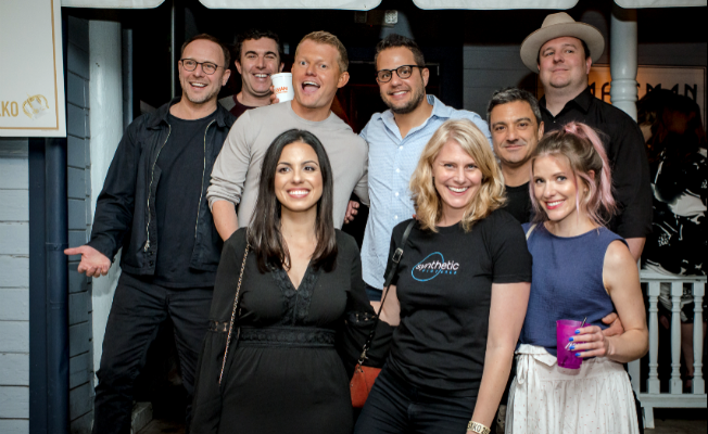 The cast and crew that brought you the 2017 SXKO bash pose for a portrait before the real fun begins.