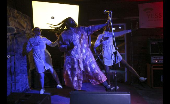 Tunde Olaniran brought his Afro-futurist mix of hip-hop, R&B and funk to the stage, along with his dancers.