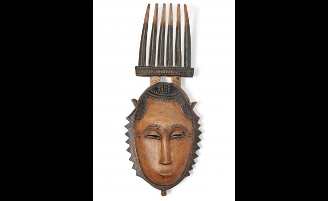 A Wooden Yaure Mask is Included Within the Kirk & Anne Douglas Auction, May 18